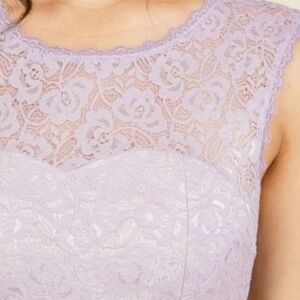 Modcloth Opulant Opportunity Lilac Lace Sleeveless Dress